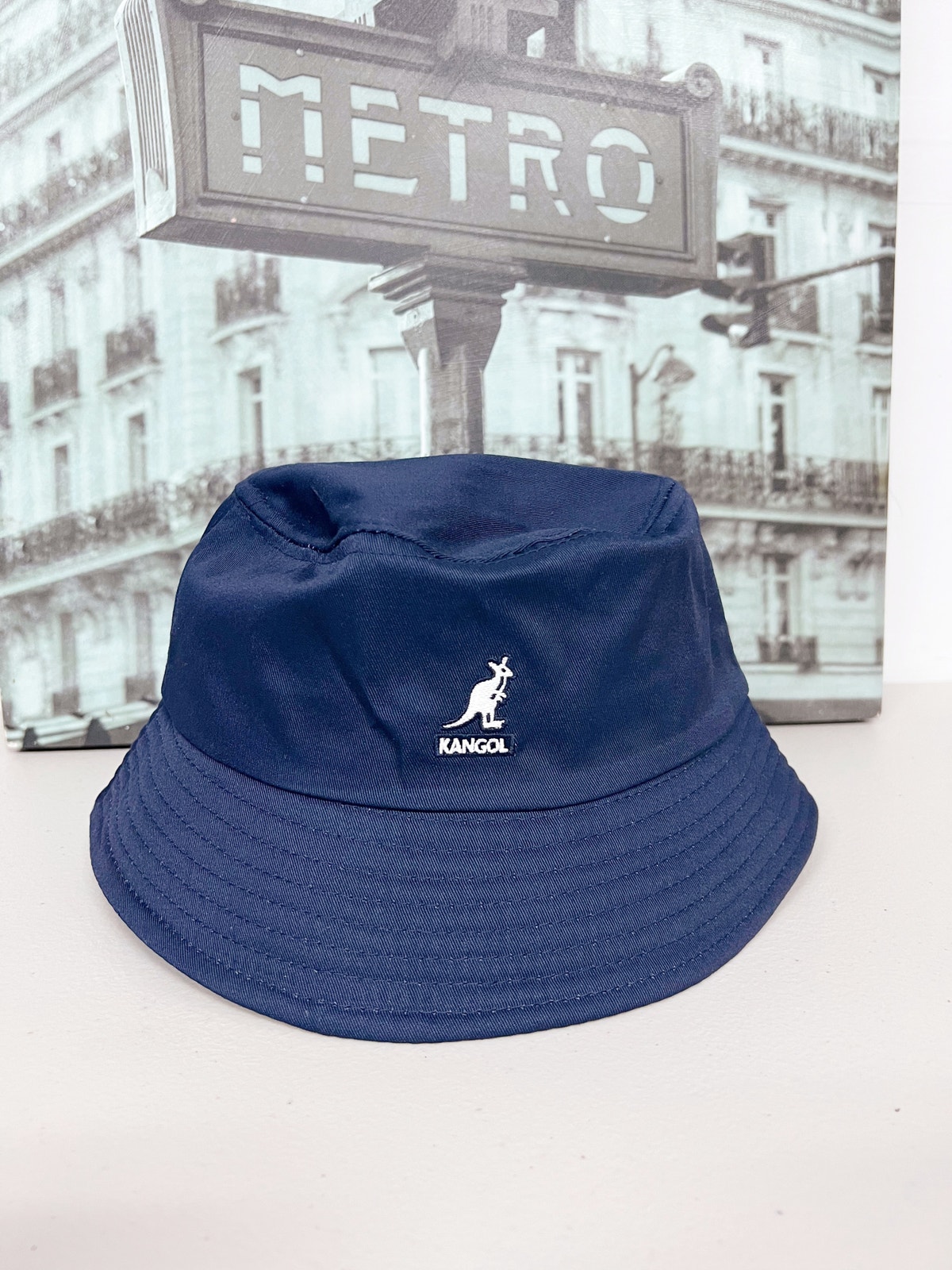 Kangol Washed Cotton Bucket Hat Premium Flat-Topped Fisherman Hat